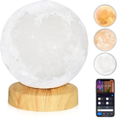 Harga bagus Lampu Terapi Cahaya Ritme Sirkadian yang Dapat Diredupkan 16W Lampu Bulan Cerdas 10000 Lux on line