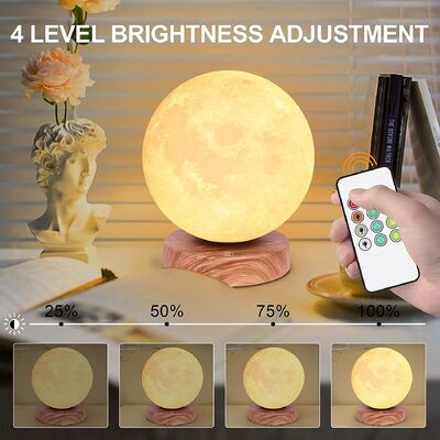 قیمت خوب چراغ رومیزی ماه 2700K 4000K 6000K LED با قابلیت تنظیم نور آنلاین