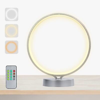 Buen precio Lámpara de luz diurna metálica, lámpara circular para terapia de la tristeza, 10000 LUX en línea