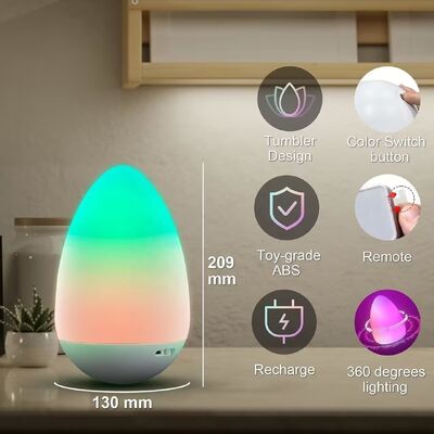 سعر جيد مصباح مزاج بيض الـ Wobbler مع 34 طريقة إضاءة بدون سلك قابل لإعادة الشحن 2700K مصباح LED ديكوراتي أبيض دافئ الانترنت