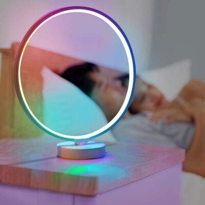 Bon prix Lampe de table de cercle personnalisée Dimmable RGB Lumières de changement de couleur 8W en ligne