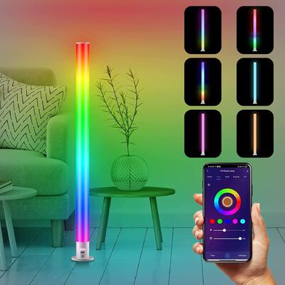 Goede prijs. 360 graden uitstralende LED-stroomlamp APP-besturing RGB-hoekvloerlamp 22W online