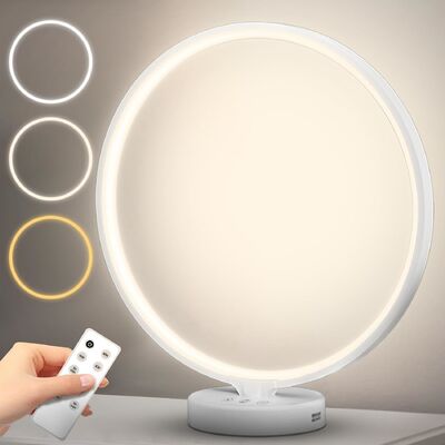 Buen precio Lámpara solar de 10000 Lux sin rayos UV, regulable, lámpara de luz feliz, 220 V con temporizador en línea