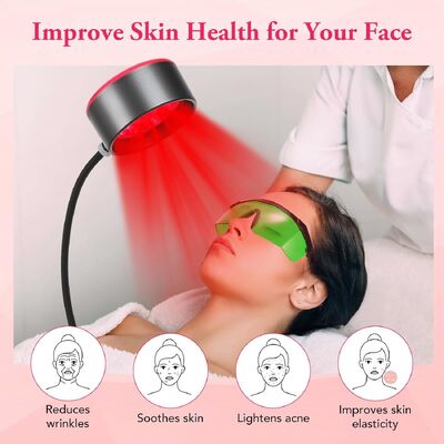 Giá tốt Đèn nhiệt hồng ngoại có thể tắt với trị liệu ánh sáng đỏ 660nm và 850nm để chăm sóc da và điều khiển từ xa trực tuyến