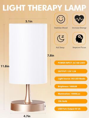 Giá tốt Đèn trị liệu bằng ánh sáng 16W với độ sáng 10.000 Lux 3 nhiệt độ màu và độ sáng có thể điều chỉnh cho chứng rối loạn cảm xúc theo mùa trực tuyến