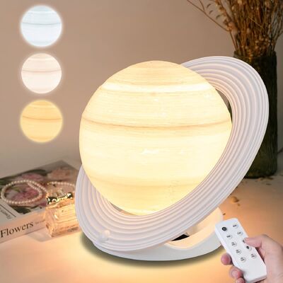 Хорошая цена Лампа светотерапии SAD Saturn, 10000 Люкс, 3 цветовые температуры, сглаживаемая и таймер, включает пульт дистанционного управления онлайн